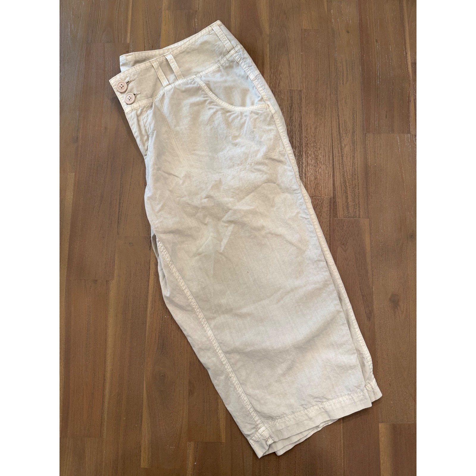 Columbia Womens Khaki Cotton Capri Pants Size 10 Outdoor Hiking Crop Trousers